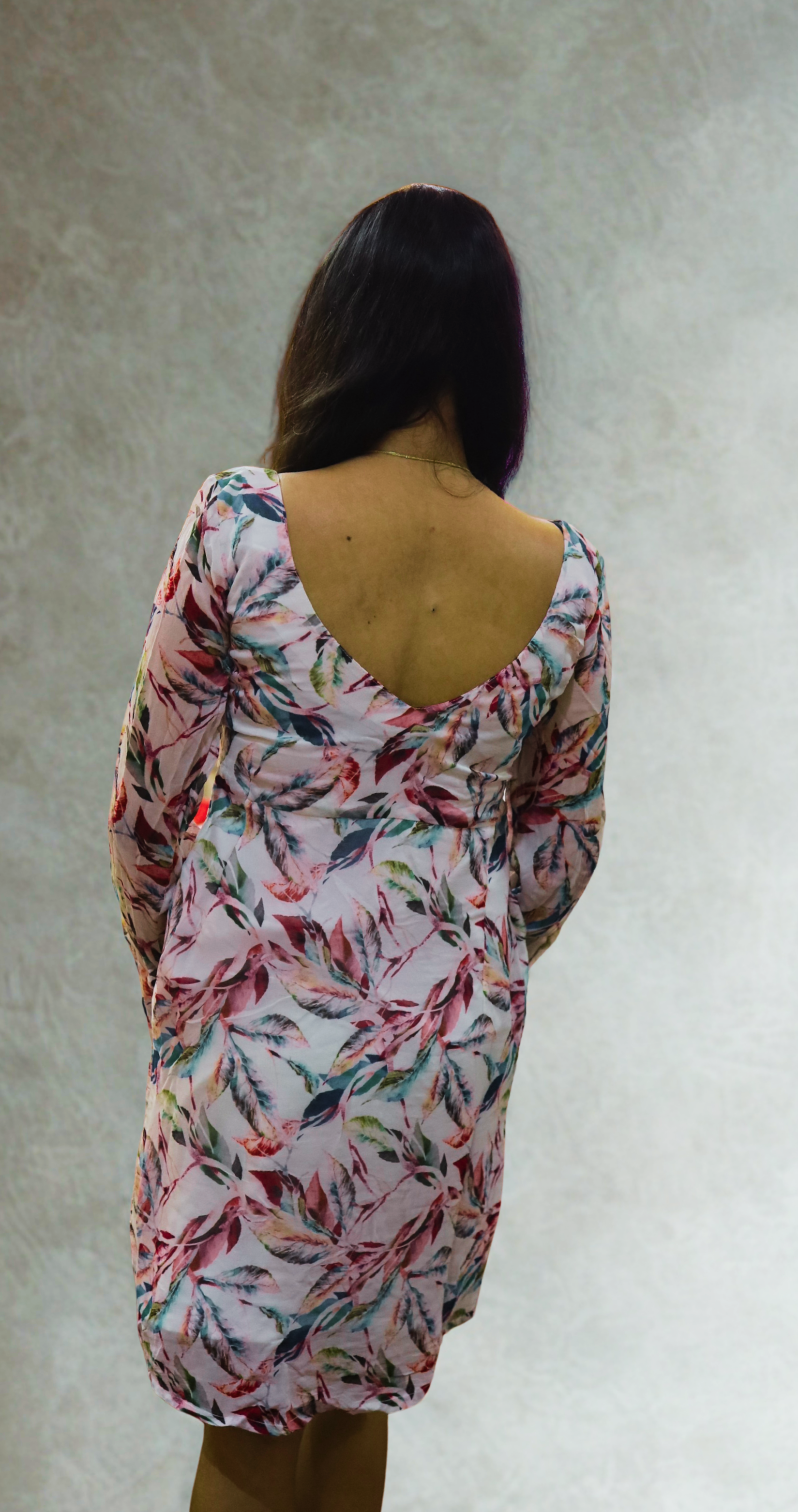 Orchid Print Pleated Outfit