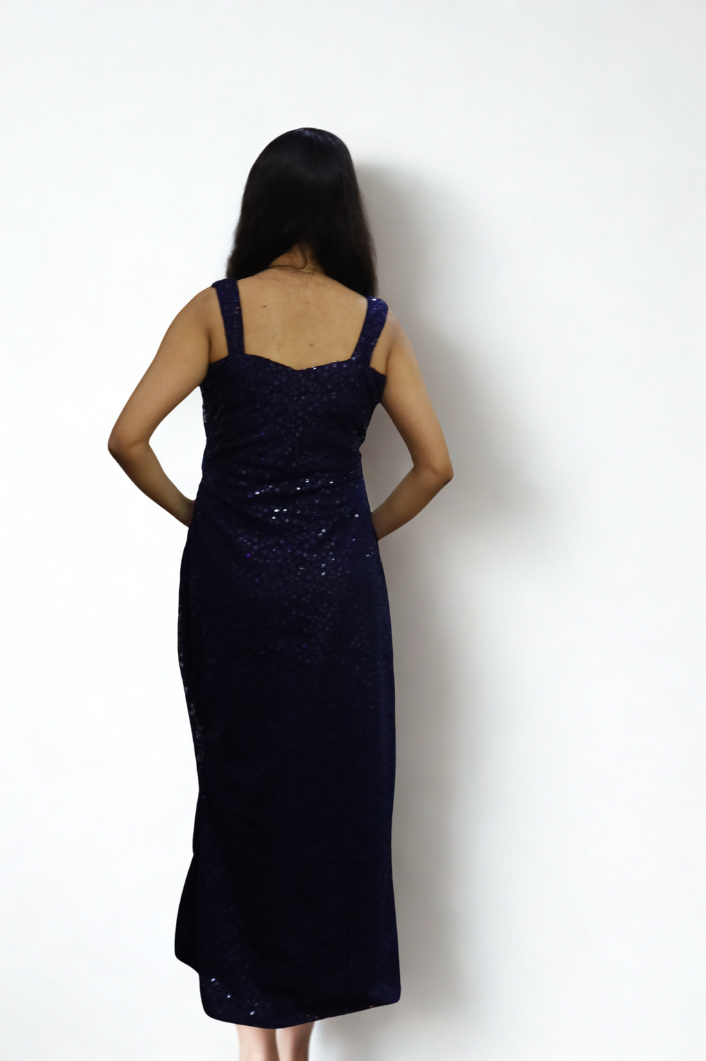 Sequin Pleated Dress