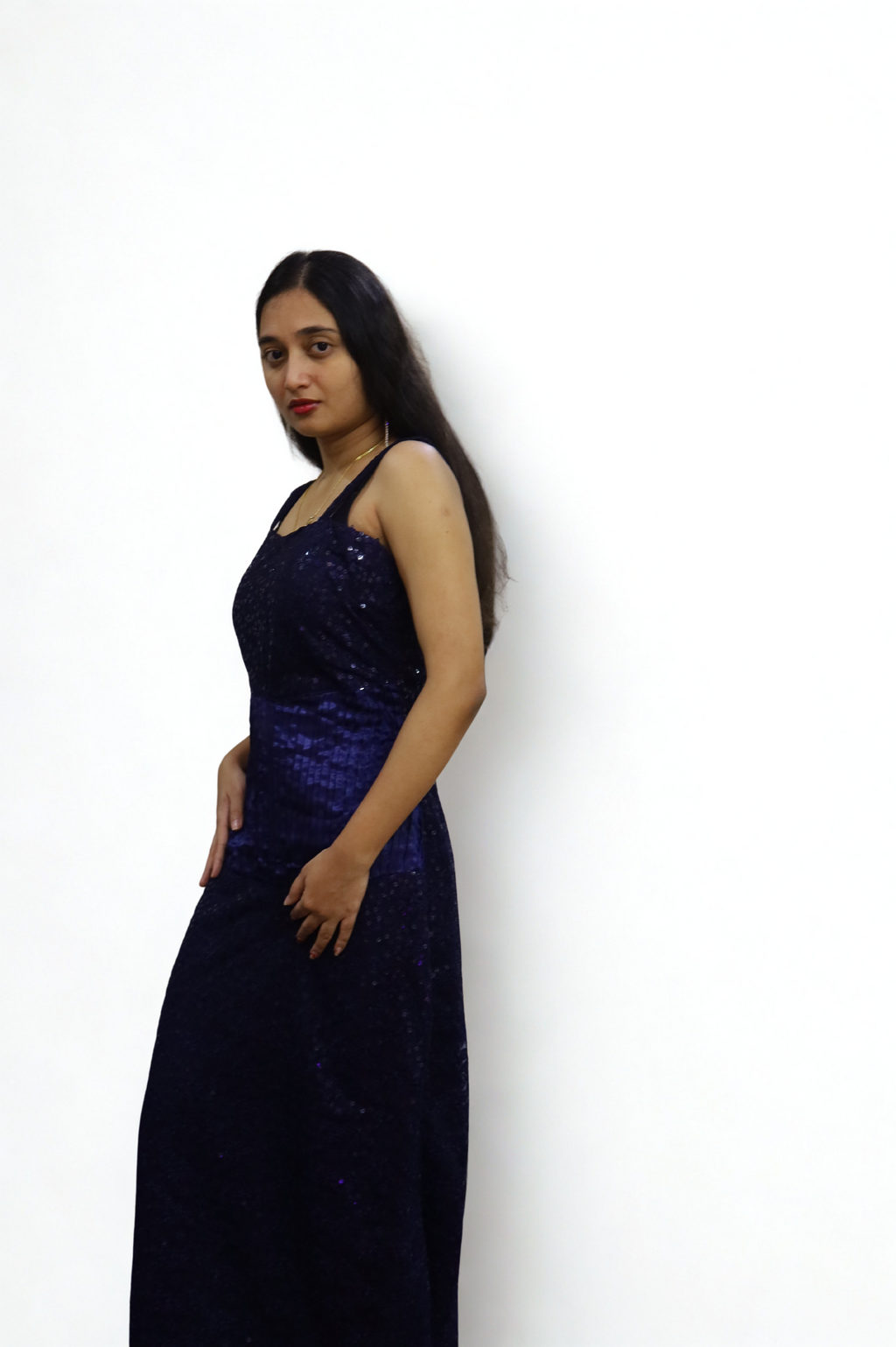 Sequin Pleated Dress