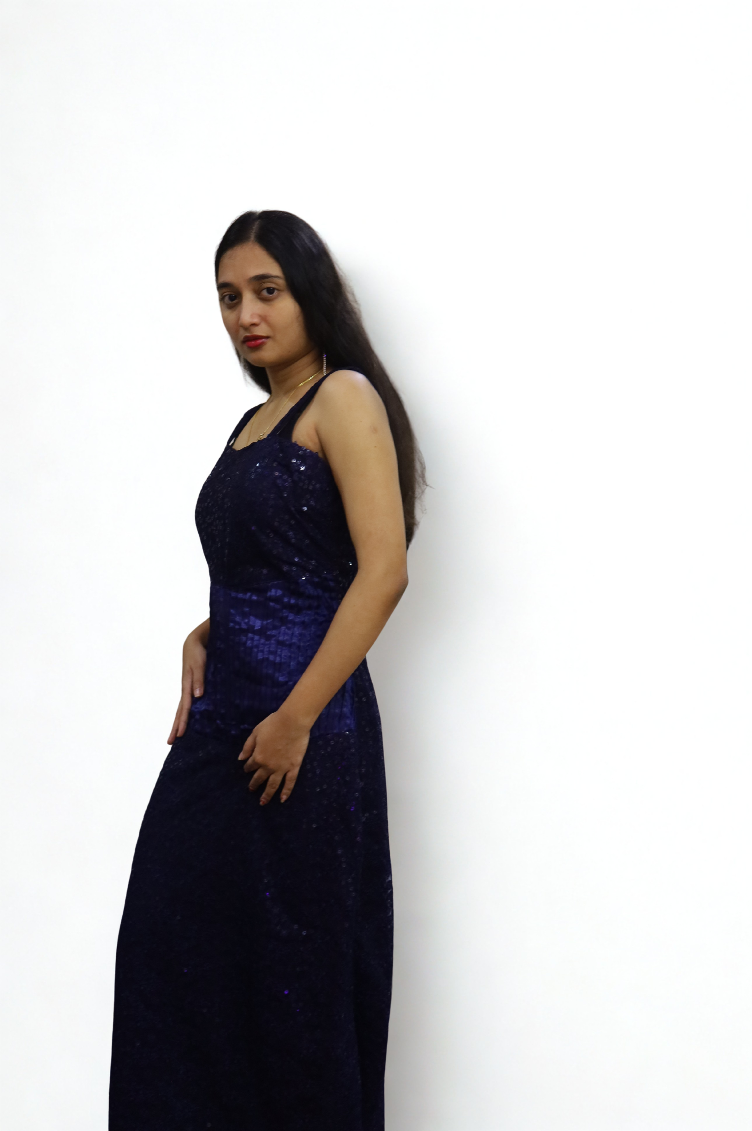 Sequin Pleated Dress