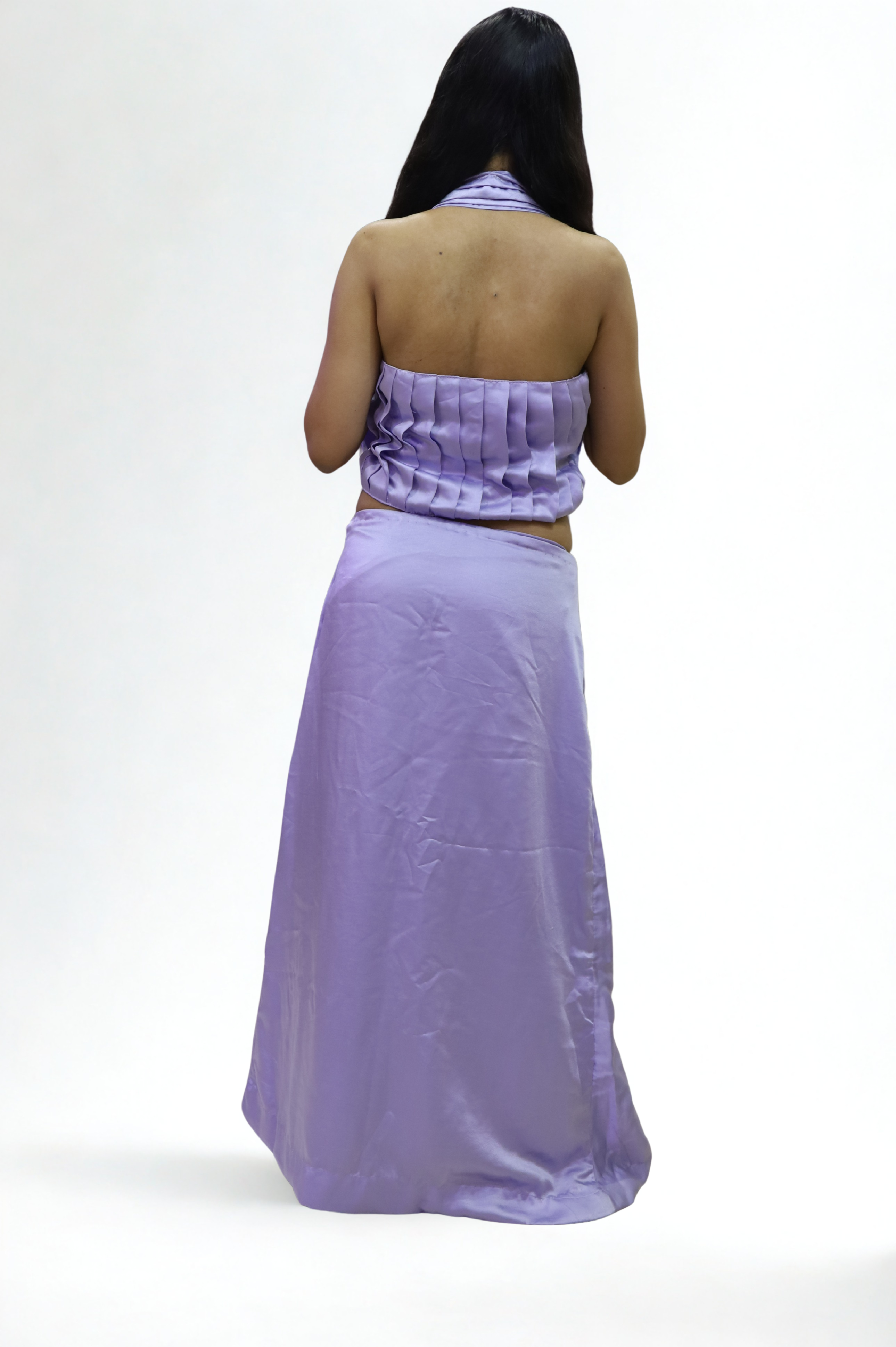 Lilac 2 in 1 Halter Neck Top and Skirt