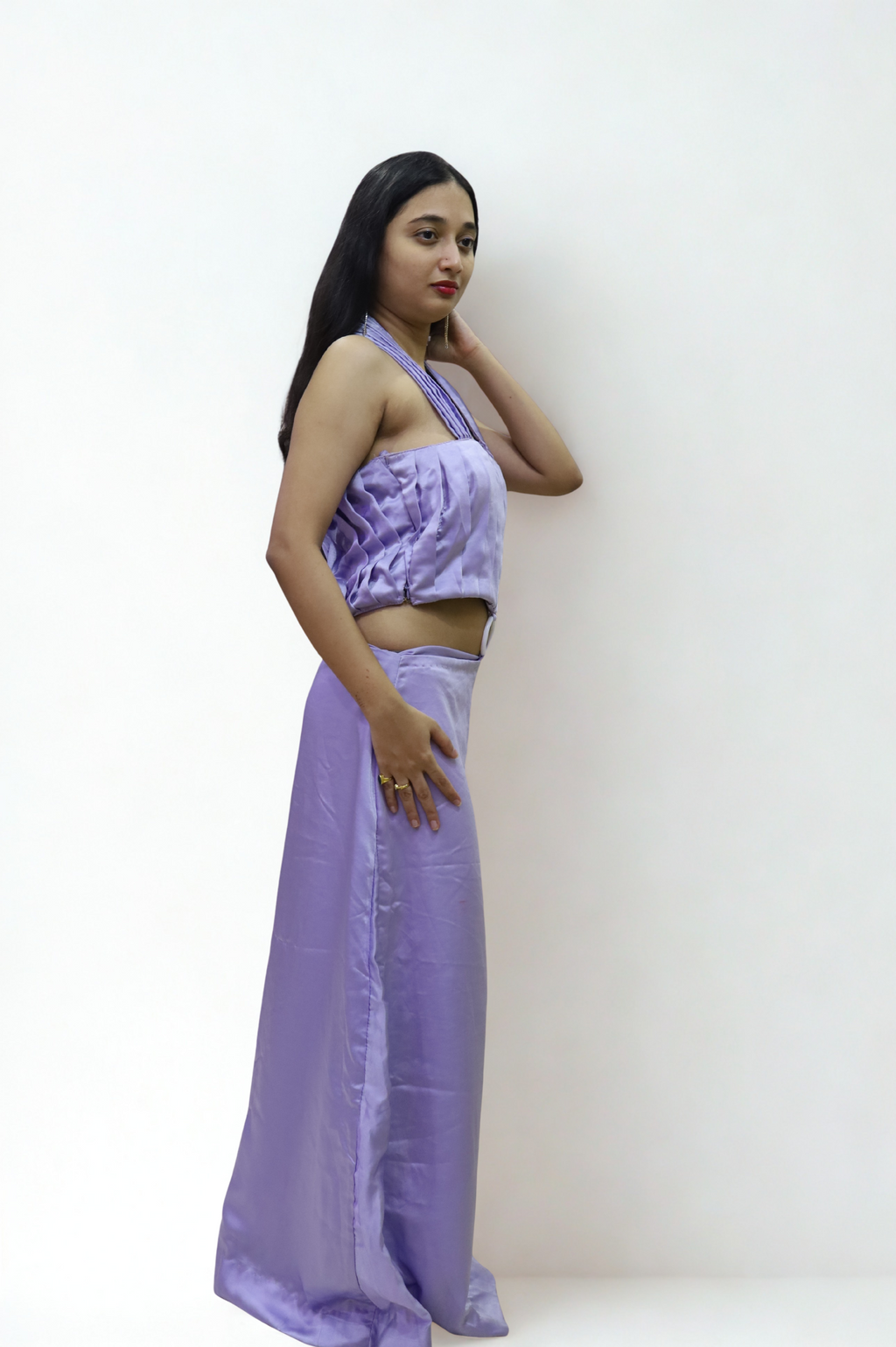 Lilac 2 in 1 Halter Neck Top and Skirt
