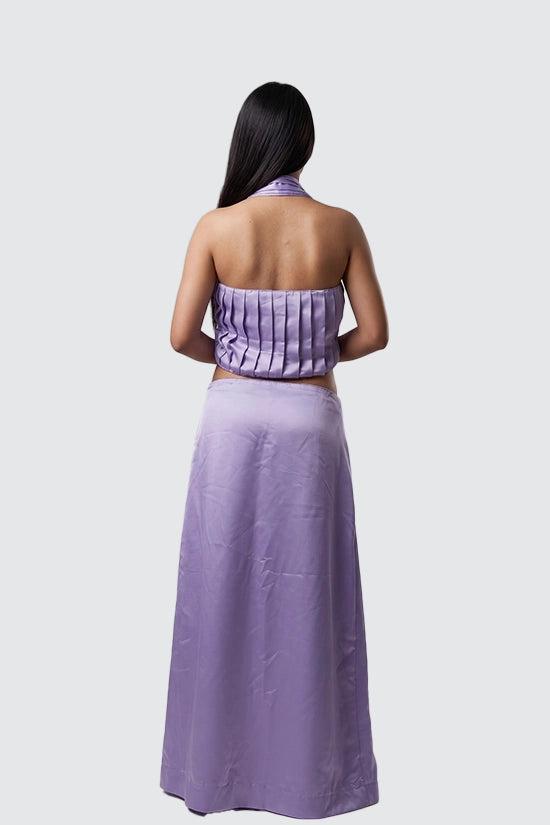 Lilac 2 in 1 Halter Neck Top and Skirt