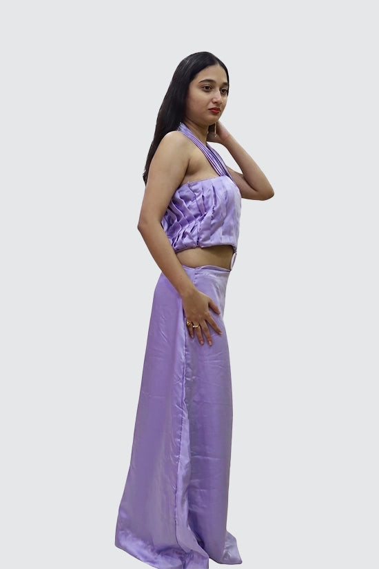 Lilac 2 in 1 Halter Neck Top and Skirt