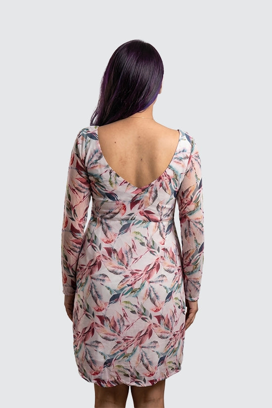 Orchid Print Pleated Outfit