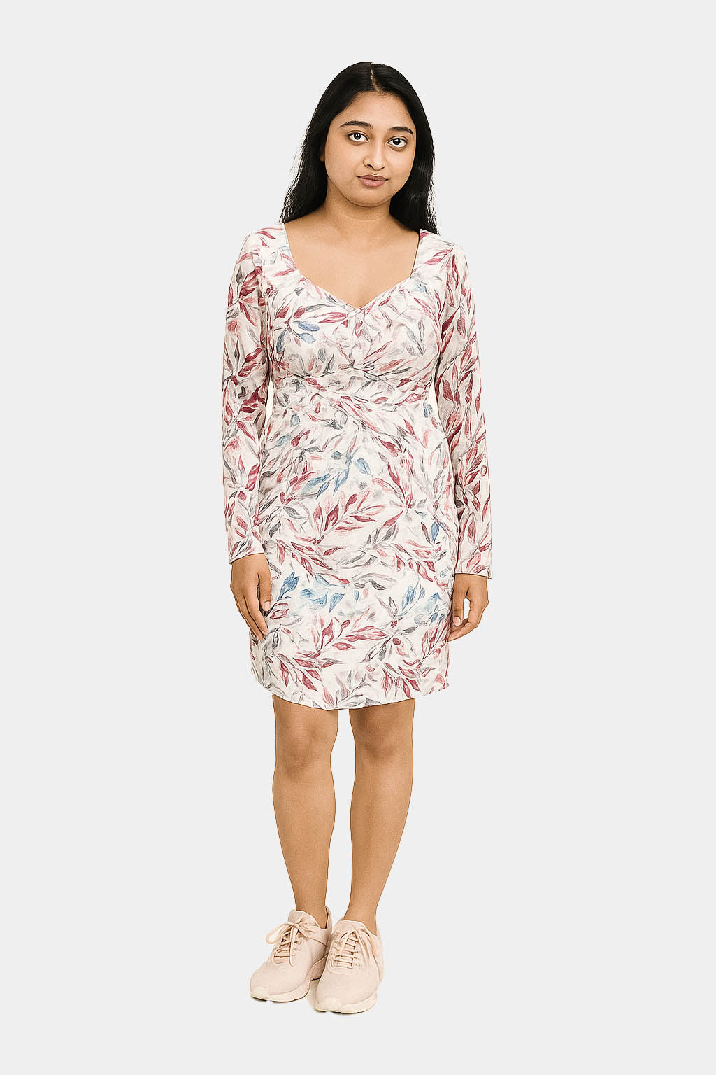 Orchid Print Pleated Outfit