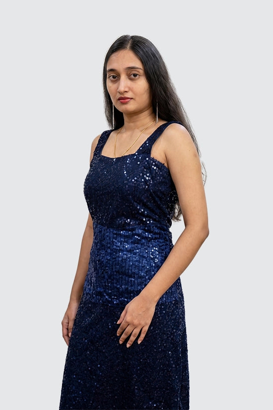 Sequin Pleated Dress