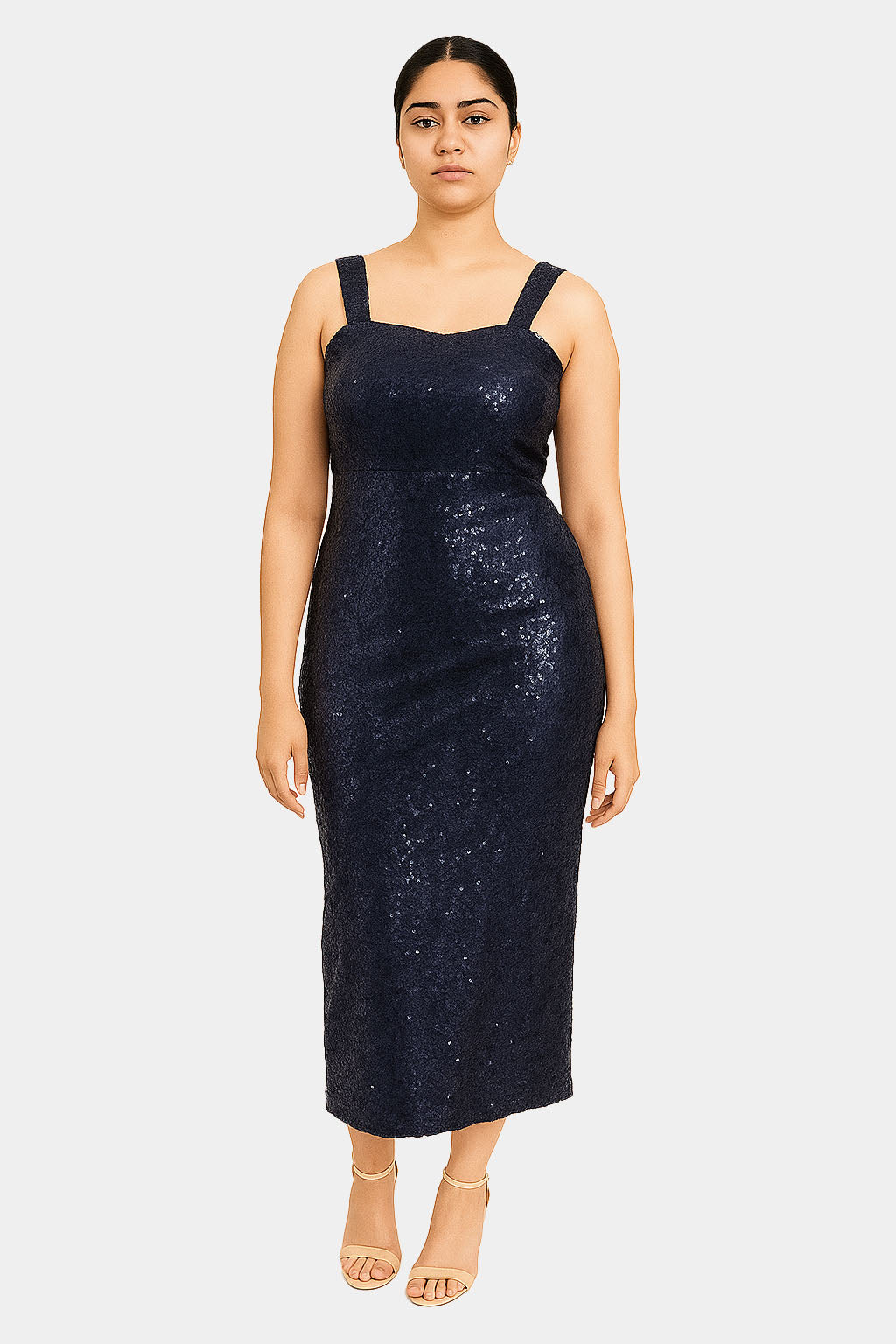 Sequin Pleated Dress